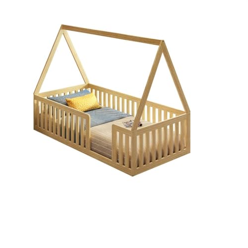 Cama Montessoriana Solteiro com Grade e Telhado Giulia 1