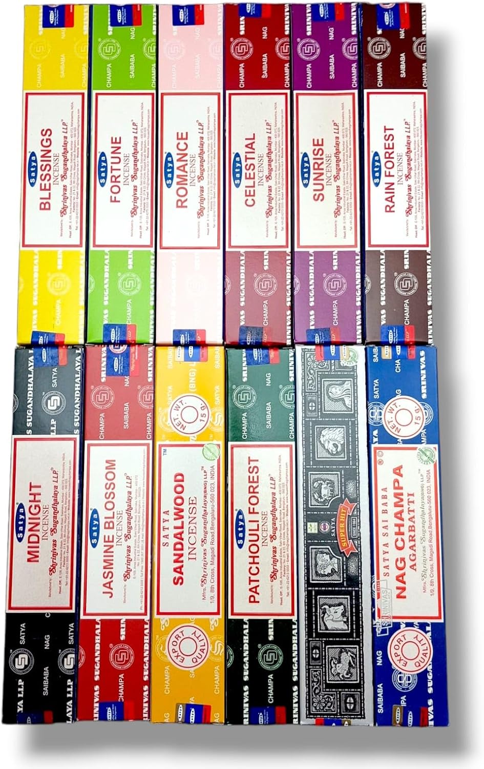 Incenso Satya Nag Champa Aromas Mistos 12 cx 2