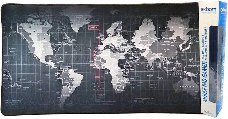 Mouse Pad Gamer Mapa Mundi Extra Grande 1