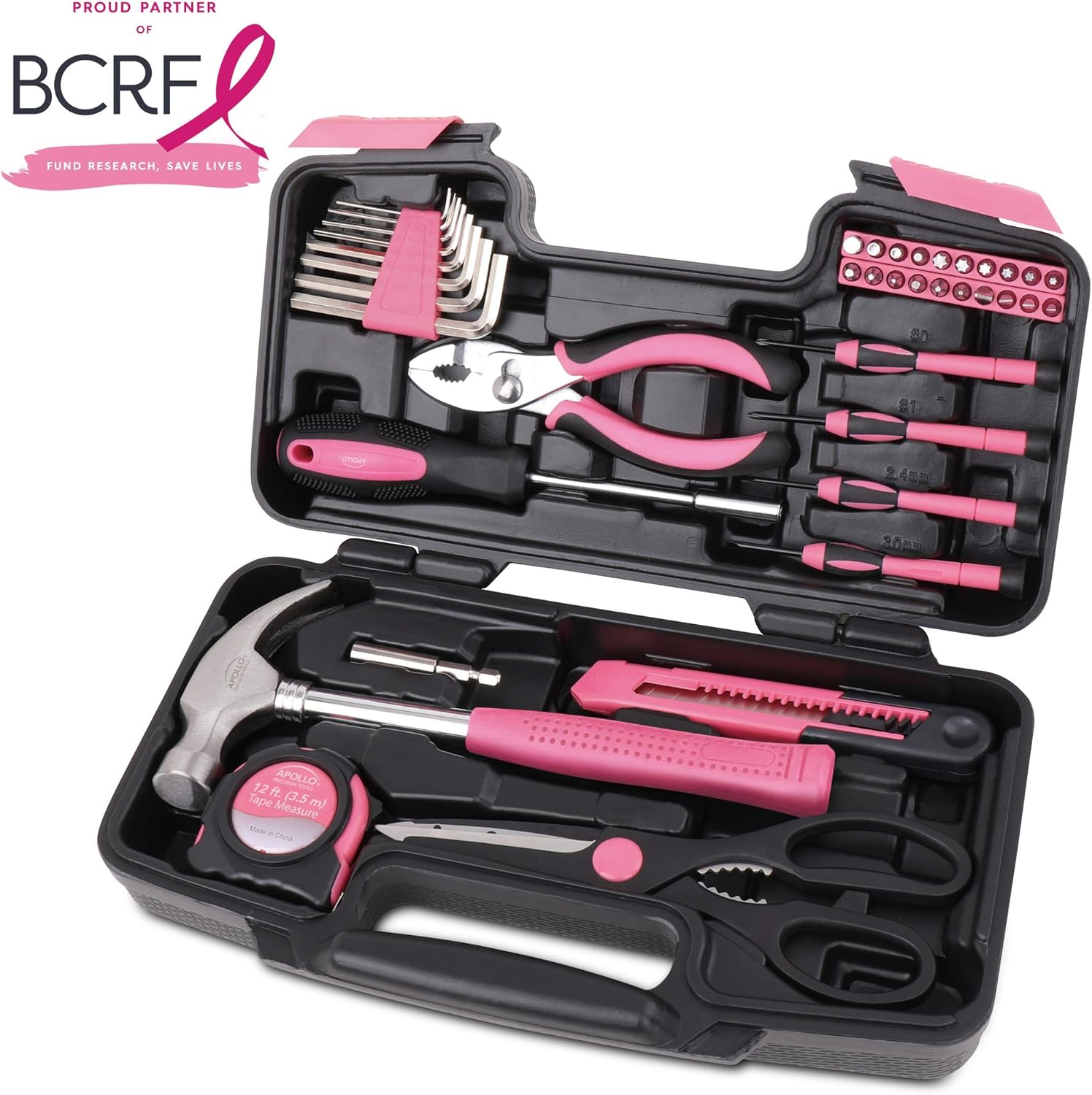 Conjunto de Ferramentas Domésticas 39 Peças Rosa 4