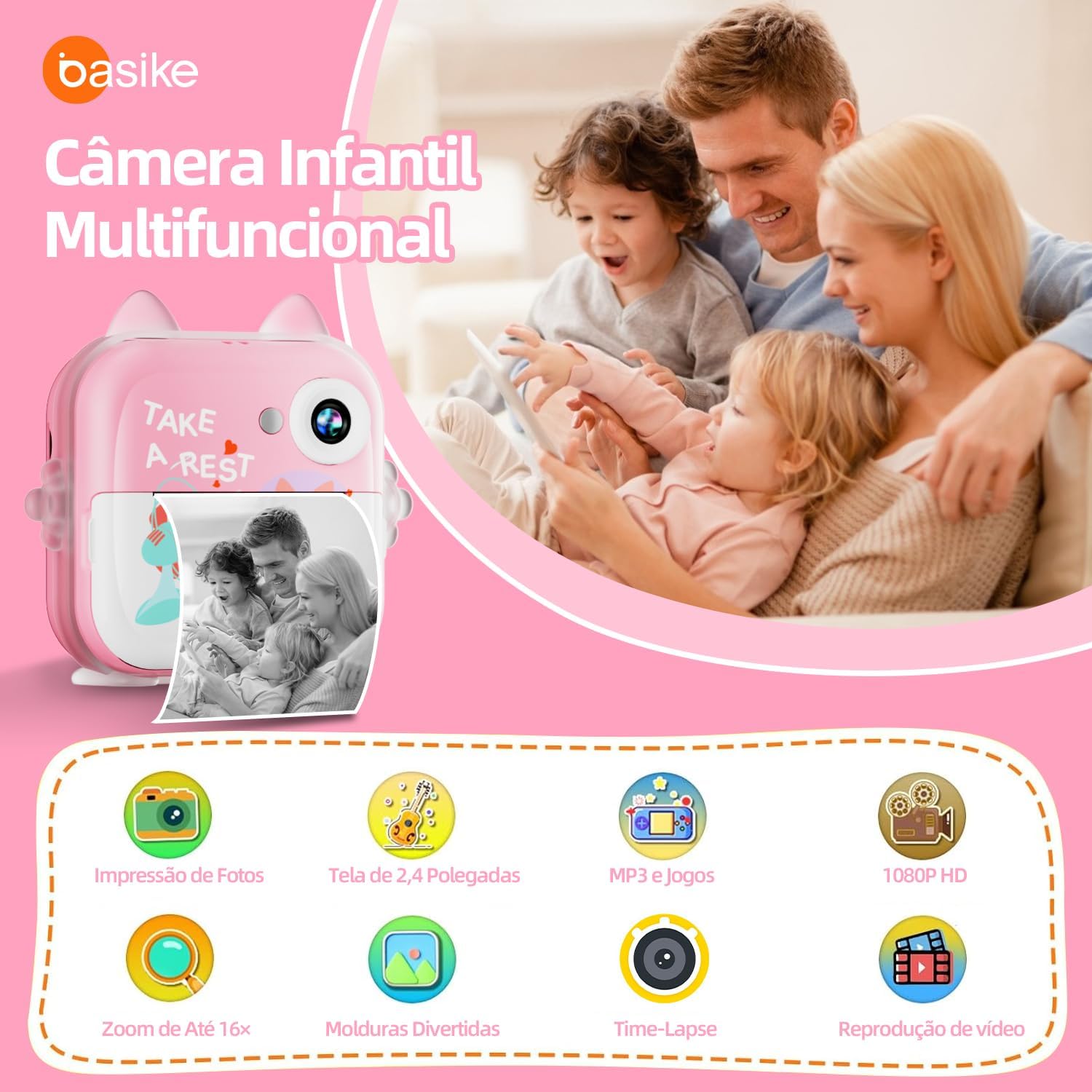 Câmera Infantil Digital e Instantânea 2