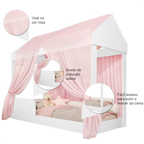 Cama Infantil com Colchão e Voal Crystal 4