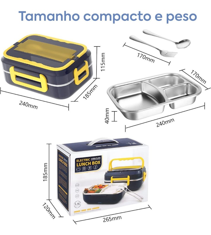 Marmita Elétrica Portátil de Aço Inoxidável 4