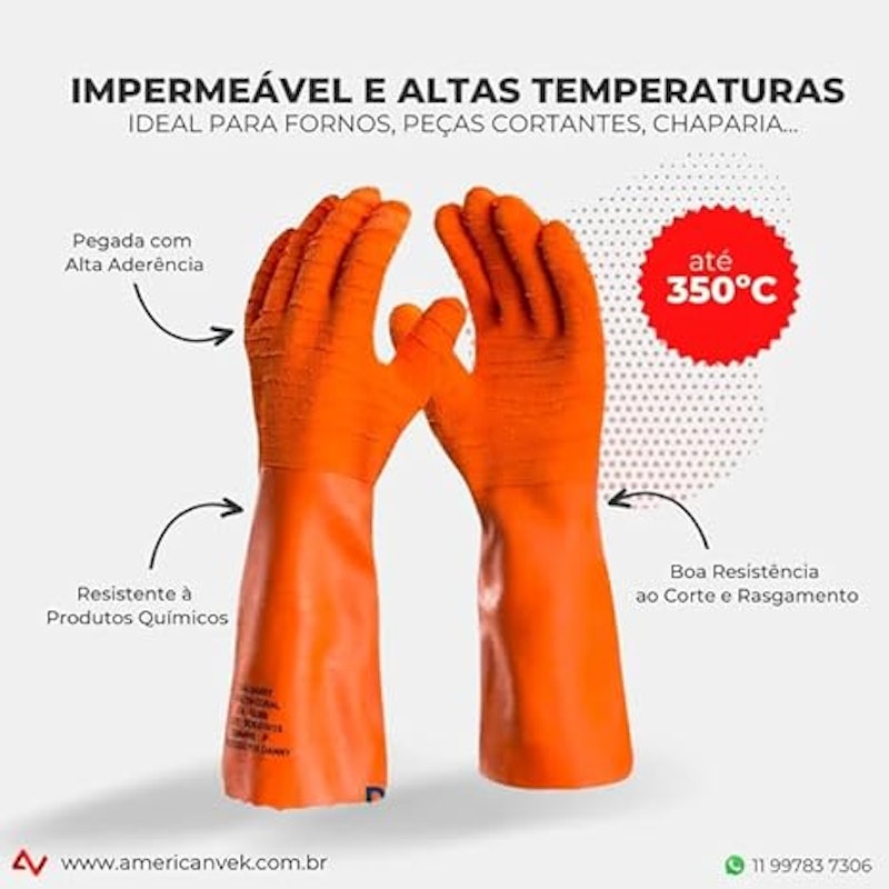 Luva de Algodão com Látex Coral 2