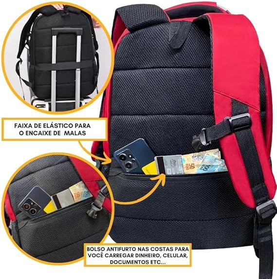 Mochila Masculina Notebook Anti Furto 3