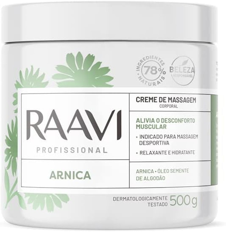 Creme de Massagem Corporal Arnica Raavi 1
