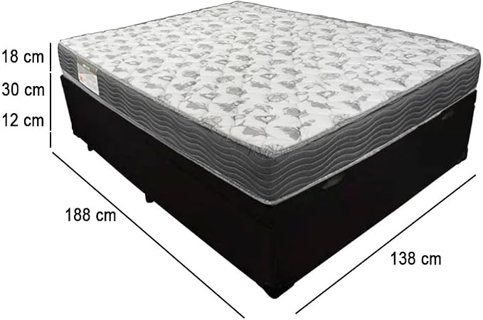 Cama Box com Baú Casal + Colchão De Espuma D33 Ortobom 4
