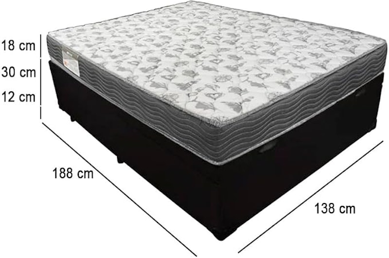 Cama Box com Baú Casal + Colchão De Espuma D33 Ortobom 4