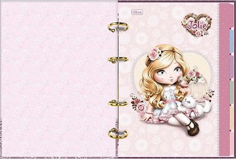 Caderno Argolado Cartonado Colegial Jolie 2