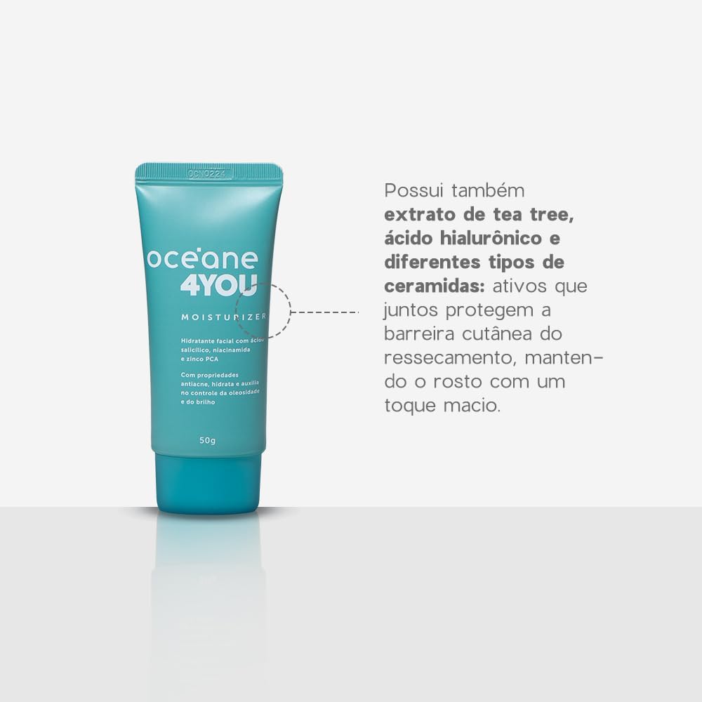 Hidratante Facial com Niacinamida e Ácido Salicílico Moisturizer 4you 5