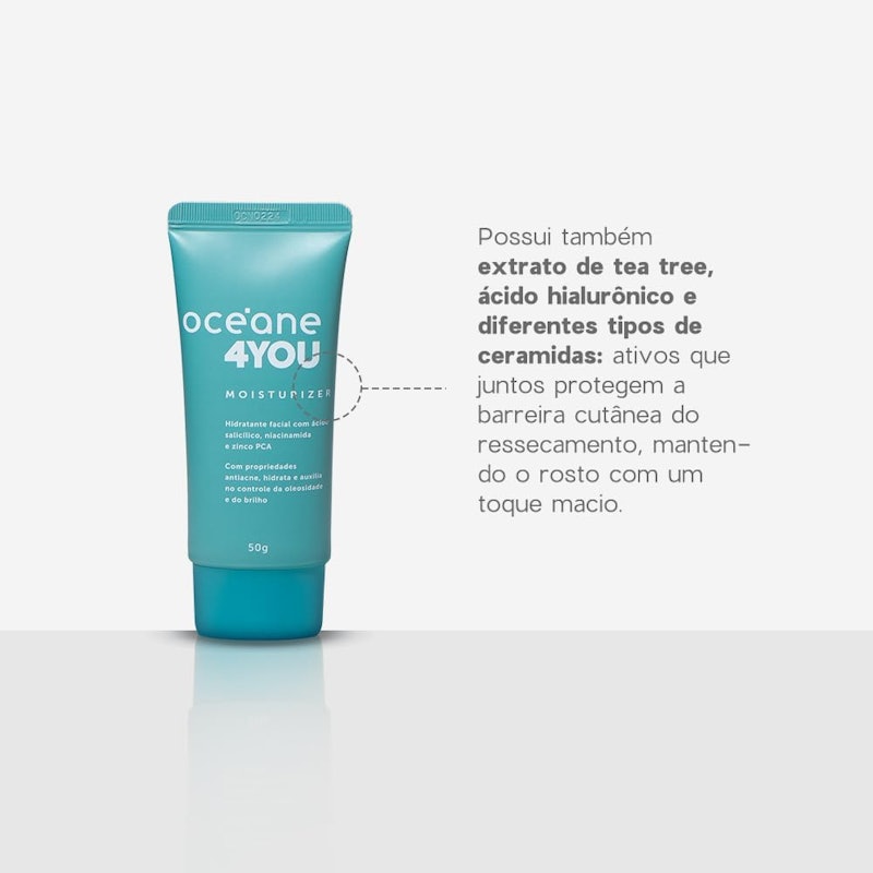 Hidratante Facial com Niacinamida e Ácido Salicílico Moisturizer 4you 5