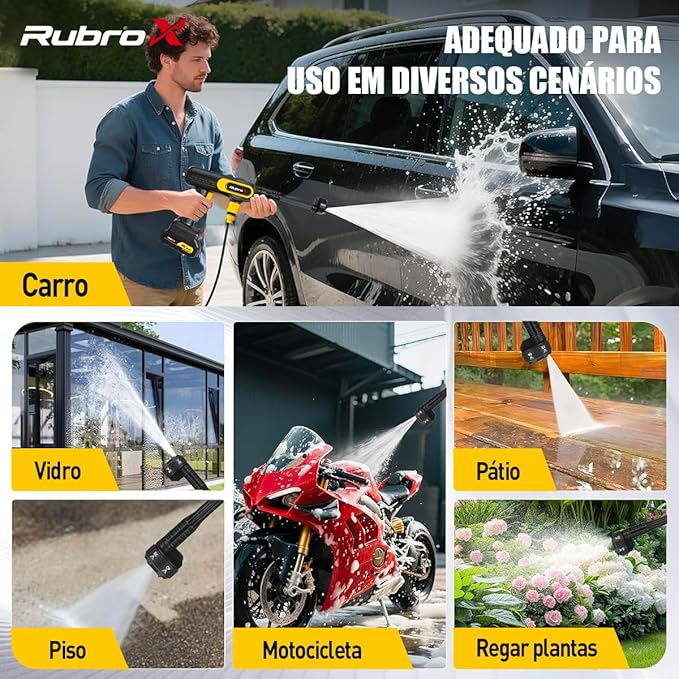 Lavadora de Alta Pressão Portátil RubroX 4