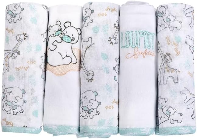 Kit Fralda de Pano para Bebê com Bainha 100% Algodão Premium Loupiot Minasrey 1