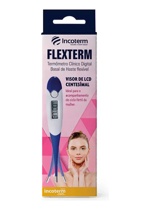 Termômetro Clínico Digital de Haste Flexível Flexterm Incoterm 4