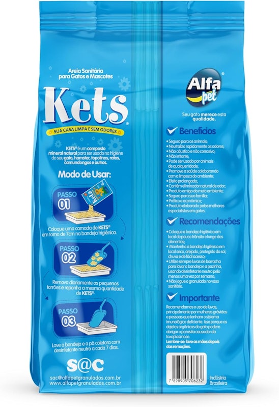 Areia Sanitária Kets 12 kg 4