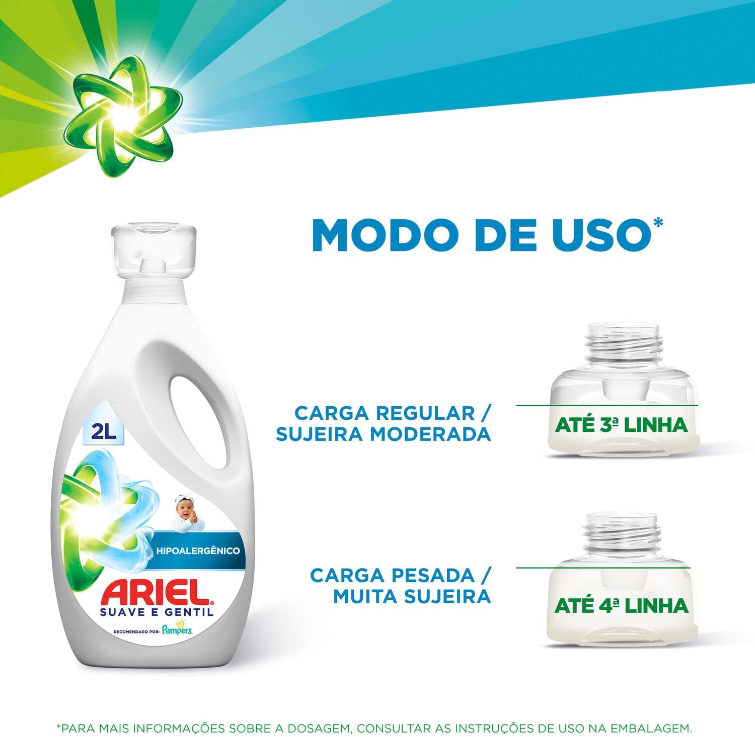 Ariel Hipoalergênico Suave e Gentil 5