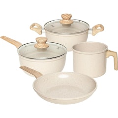 Conjunto Panelas 4 Peças Cerâmica Marble