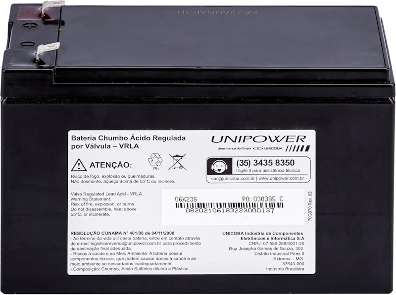 Bateria 12 V 9 Ah Unipower 4