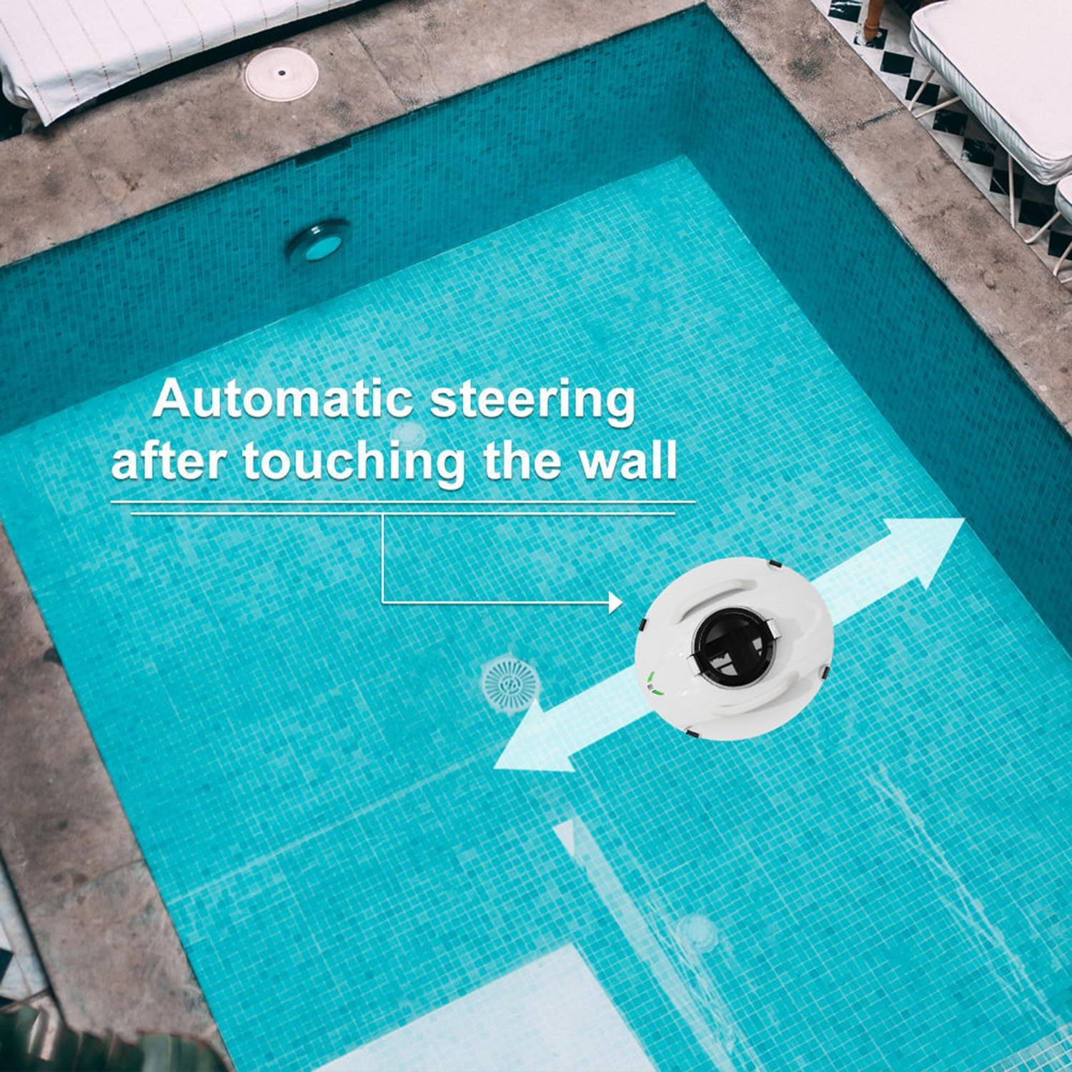 Aspirador de Piscina sem Fio para Piscinas Subterrâneas com Sistema de Navegação Inteligente  5