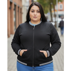 Jaqueta Bomber Feminina Plus Size