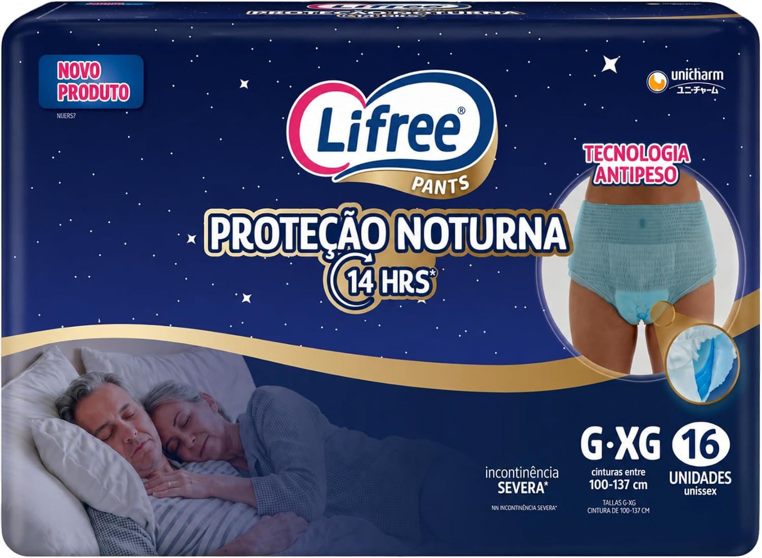 Fralda Geriátrica Lifree Pants Proteção Noturna G/XG 16 Unidades 1