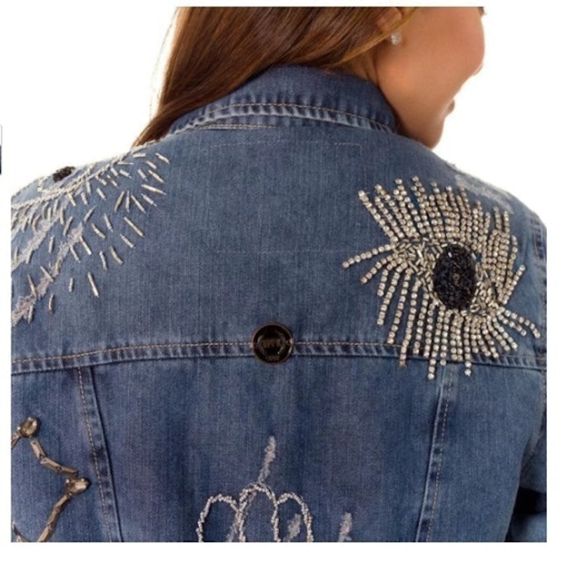 Jaqueta Jeans Max Bordada 2