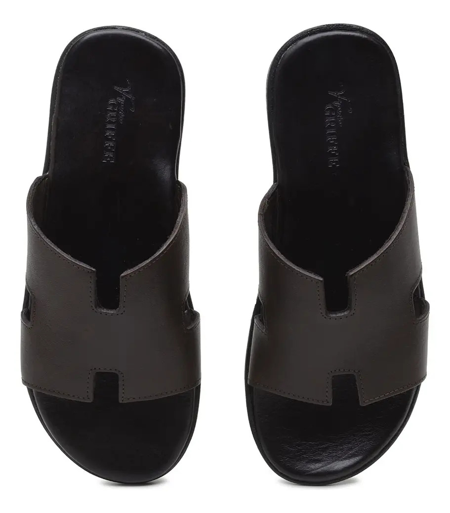 Chinelo Sandália Masculina em Couro NJ 3