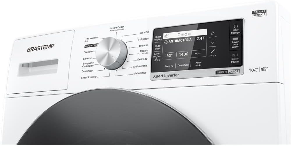 Lava e Seca Brastemp 10 kg/6 kg Branca com Smart Sensor e Triplo Vapor 4