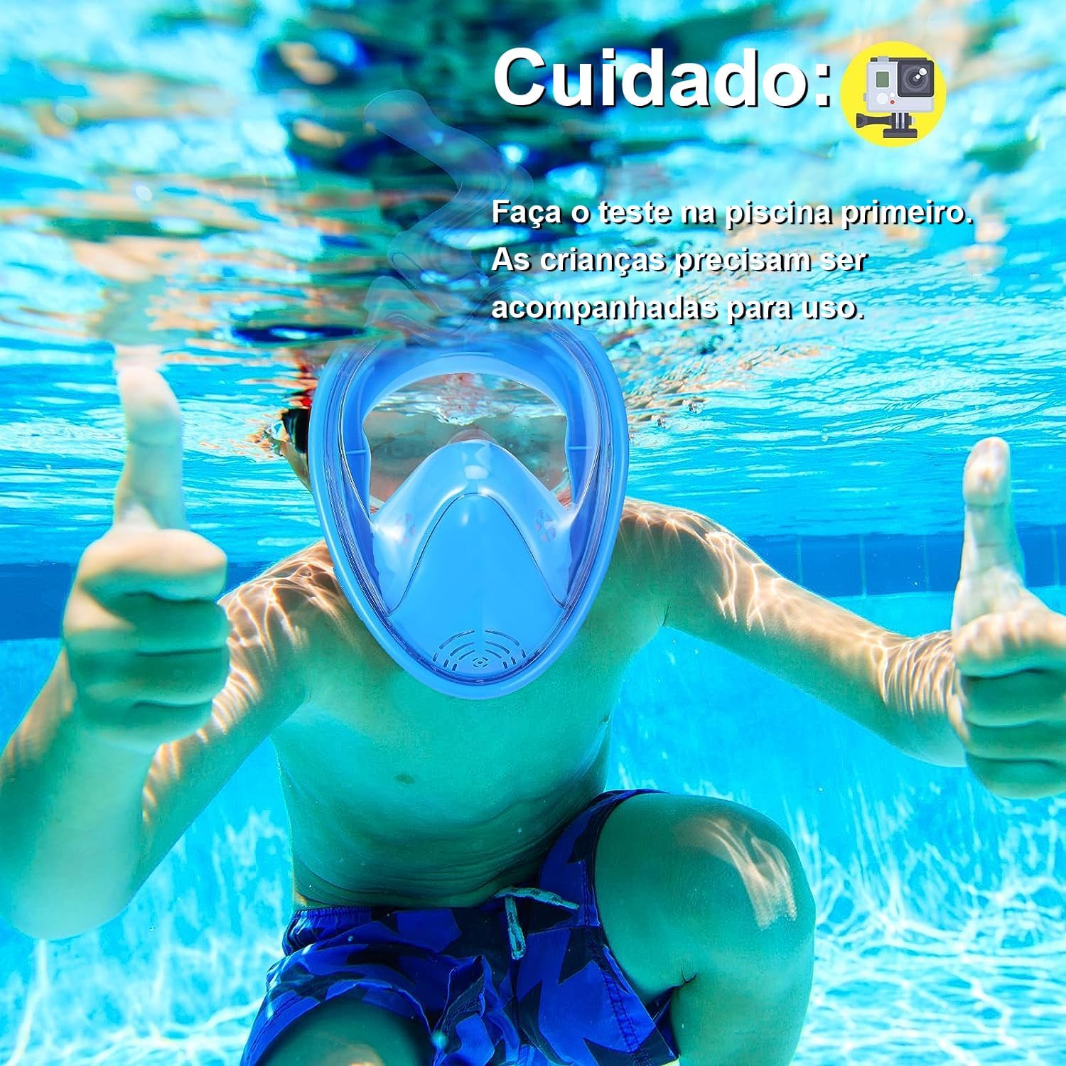 Máscara de Mergulho Snorkel para Crianças 4