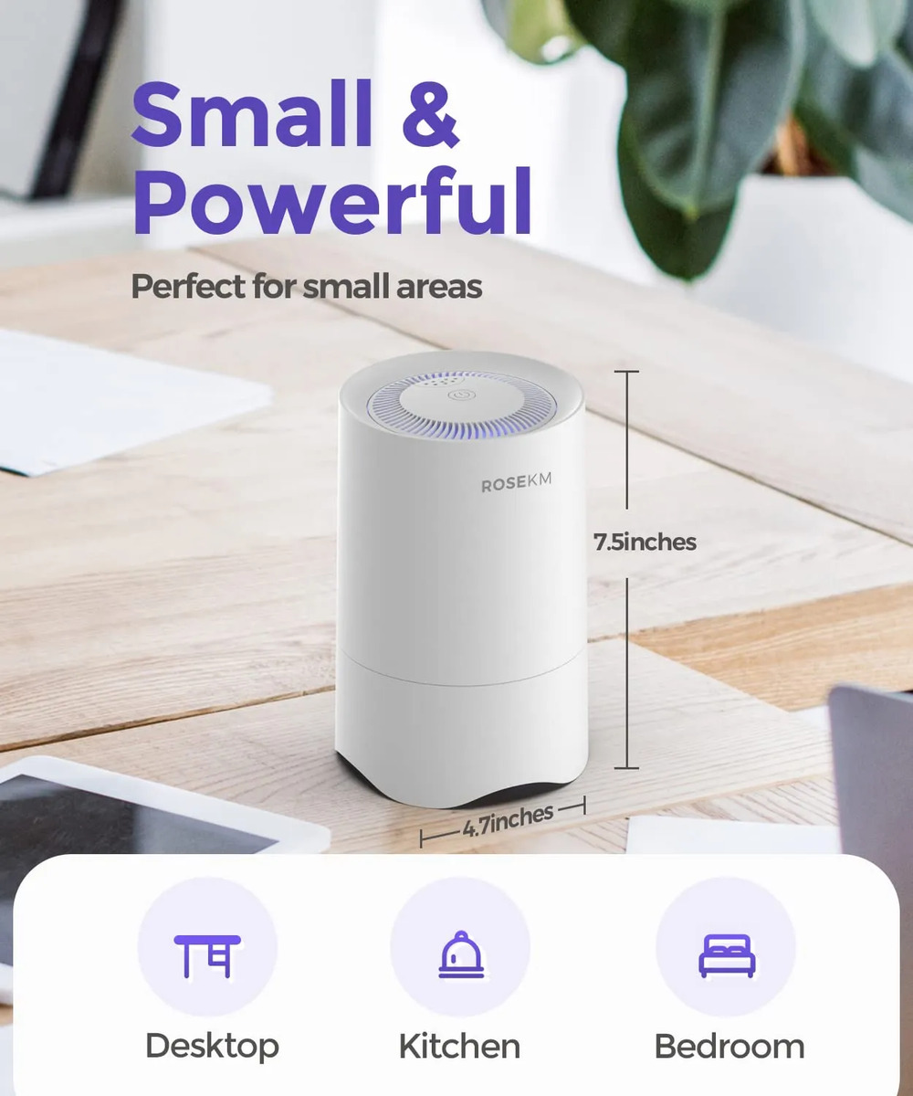 Small Air Purifier for Home Bedroom AP001R 3