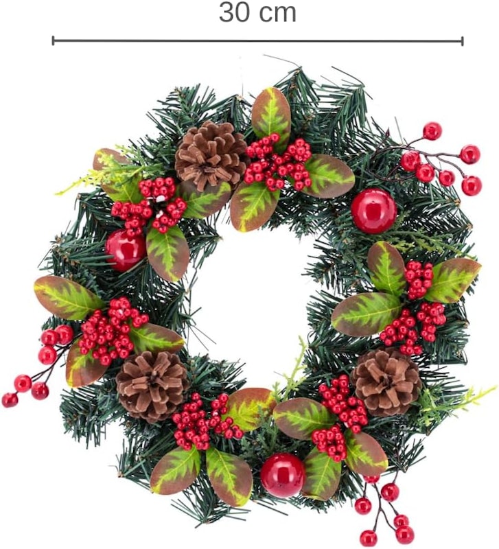 Guirlanda Natal 30 cm com Pinhas Berries 3