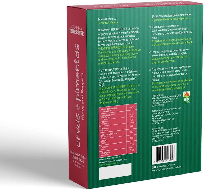 Adubo Orgânico para Ervas e Pimenta 150 g 3