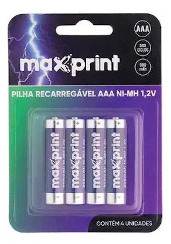 Pilha Recarregável AAA 1