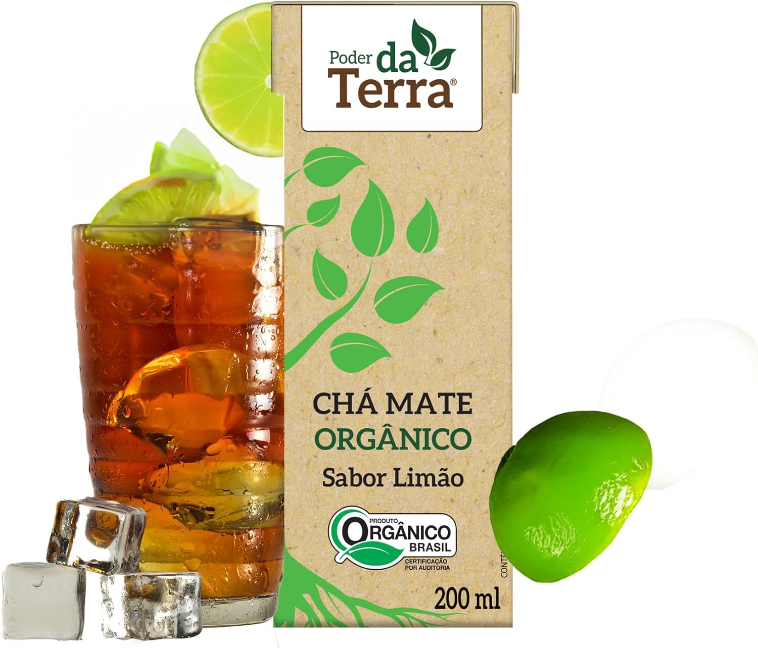 Chá Mate Orgânico Limão Poder da Terra 1
