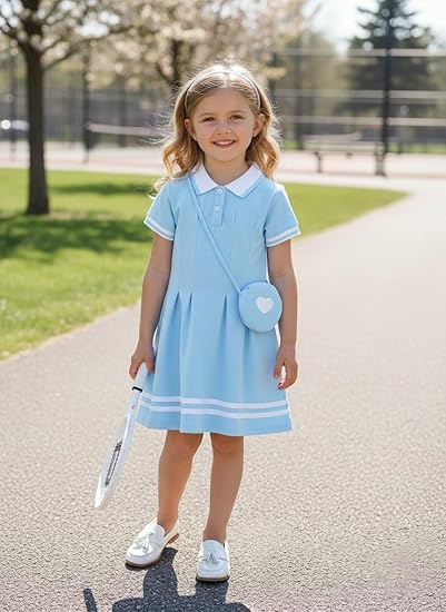 Vestido Infantil Azul 5