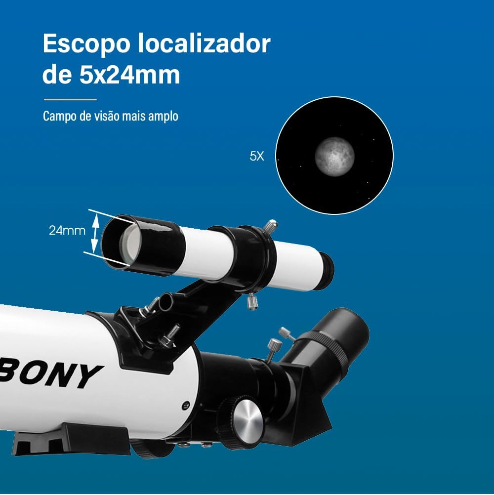 Telescópio Astronômico Refrator com Abertura de 60 mm 3