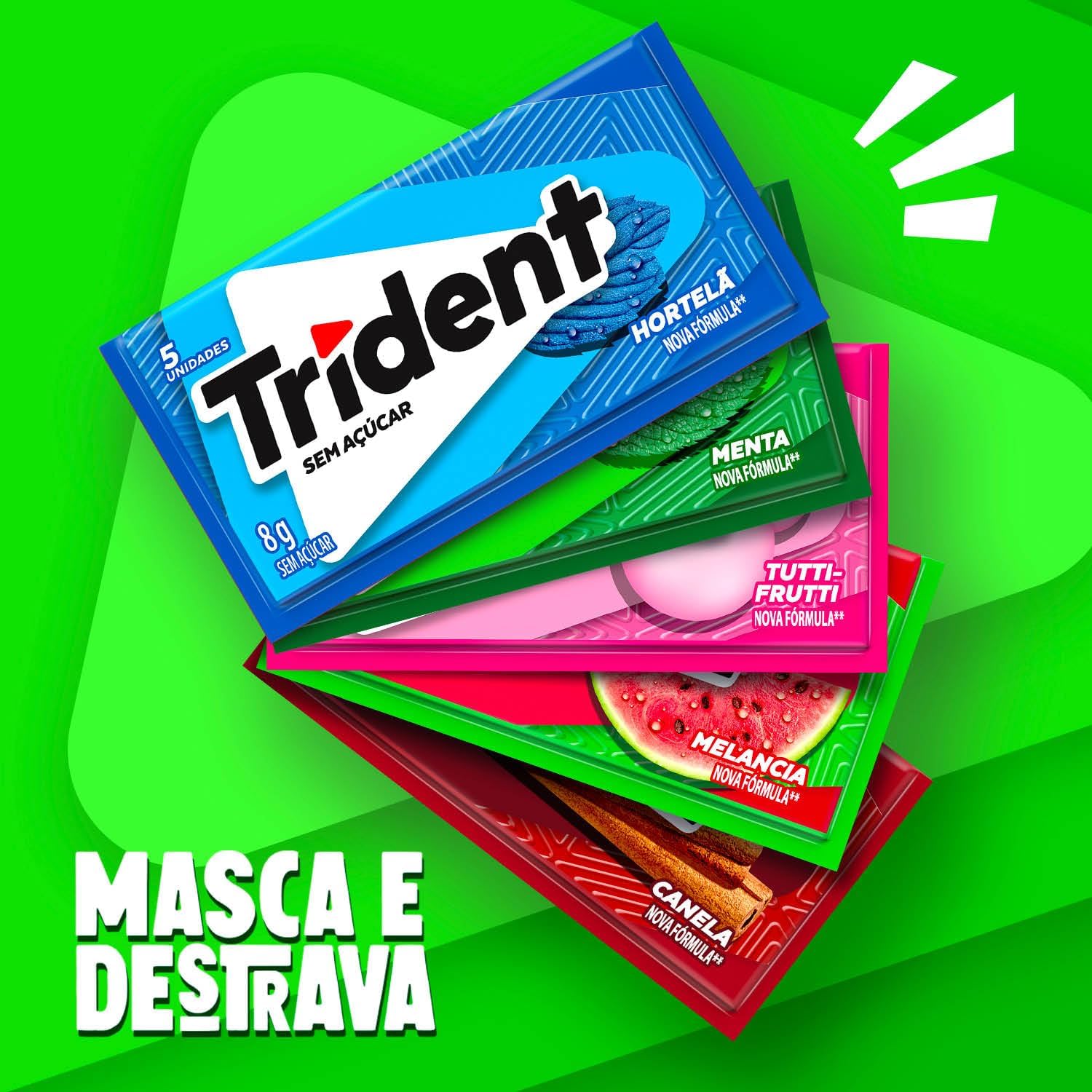Chiclete Trident Hortelã sem Açúcar 4