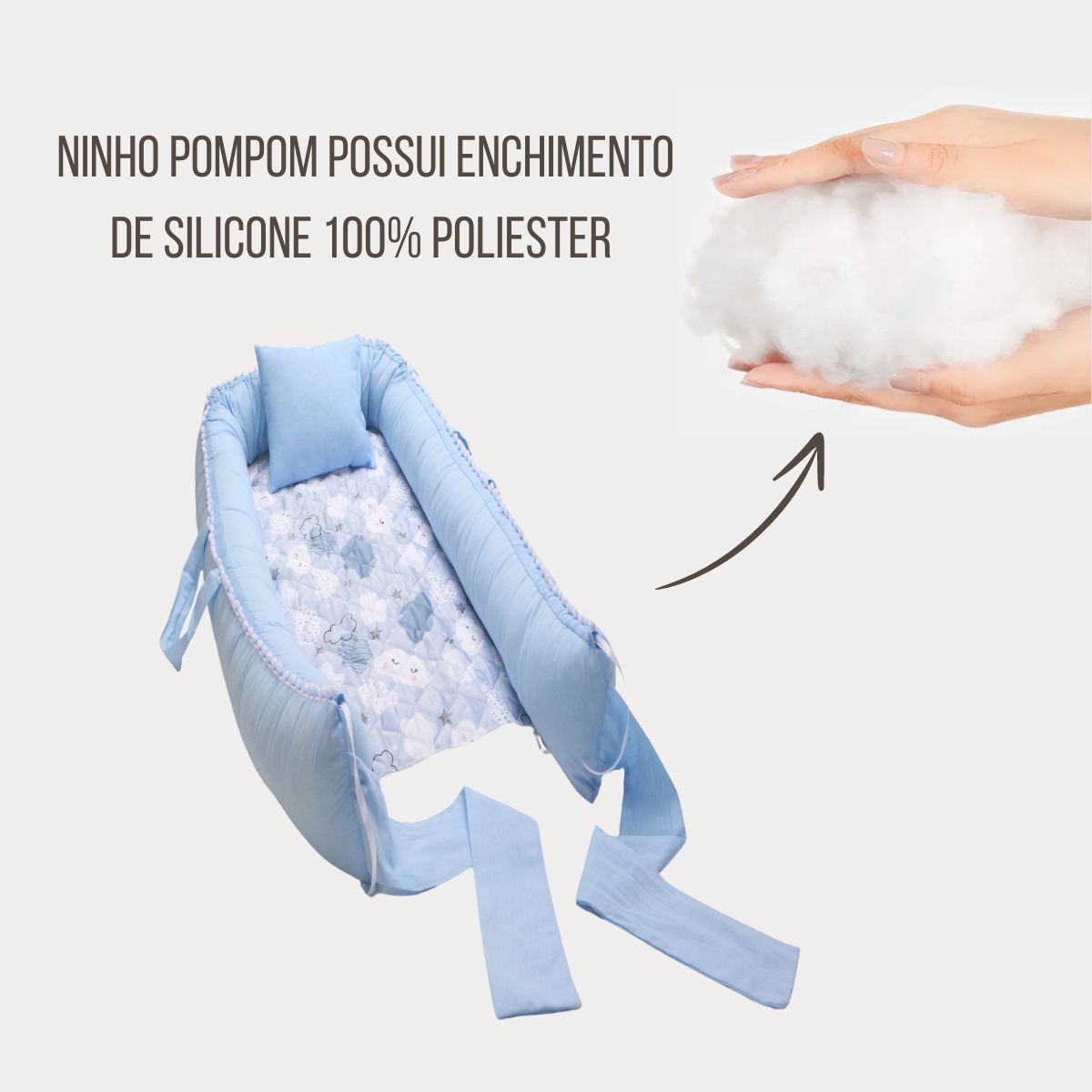 Ninho Redutor Berço para Bebê c/ Mosquiteiro 4