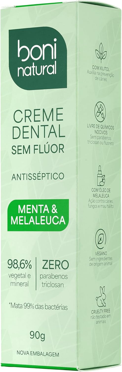 Creme Dental Boni Natural Menta e Melaleuca 3