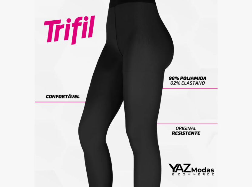 Meia-Calça Adulto Fio 15 Fina Transparente LD 3