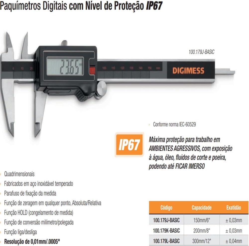 Paquímetros Digitais (Nível de Proteção IP67) 3