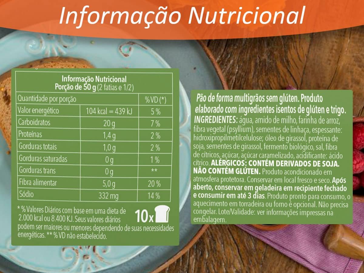 Pão de Forma Multigrãos Schär  3