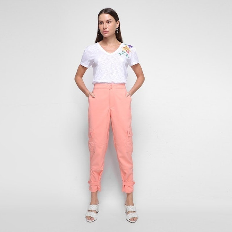 Calça Cargo Feminina Cós Intermediário 1