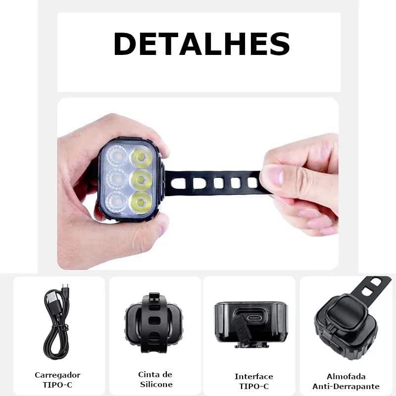 Kit Farol de 6 LEDs e Lanterna Traseira 4