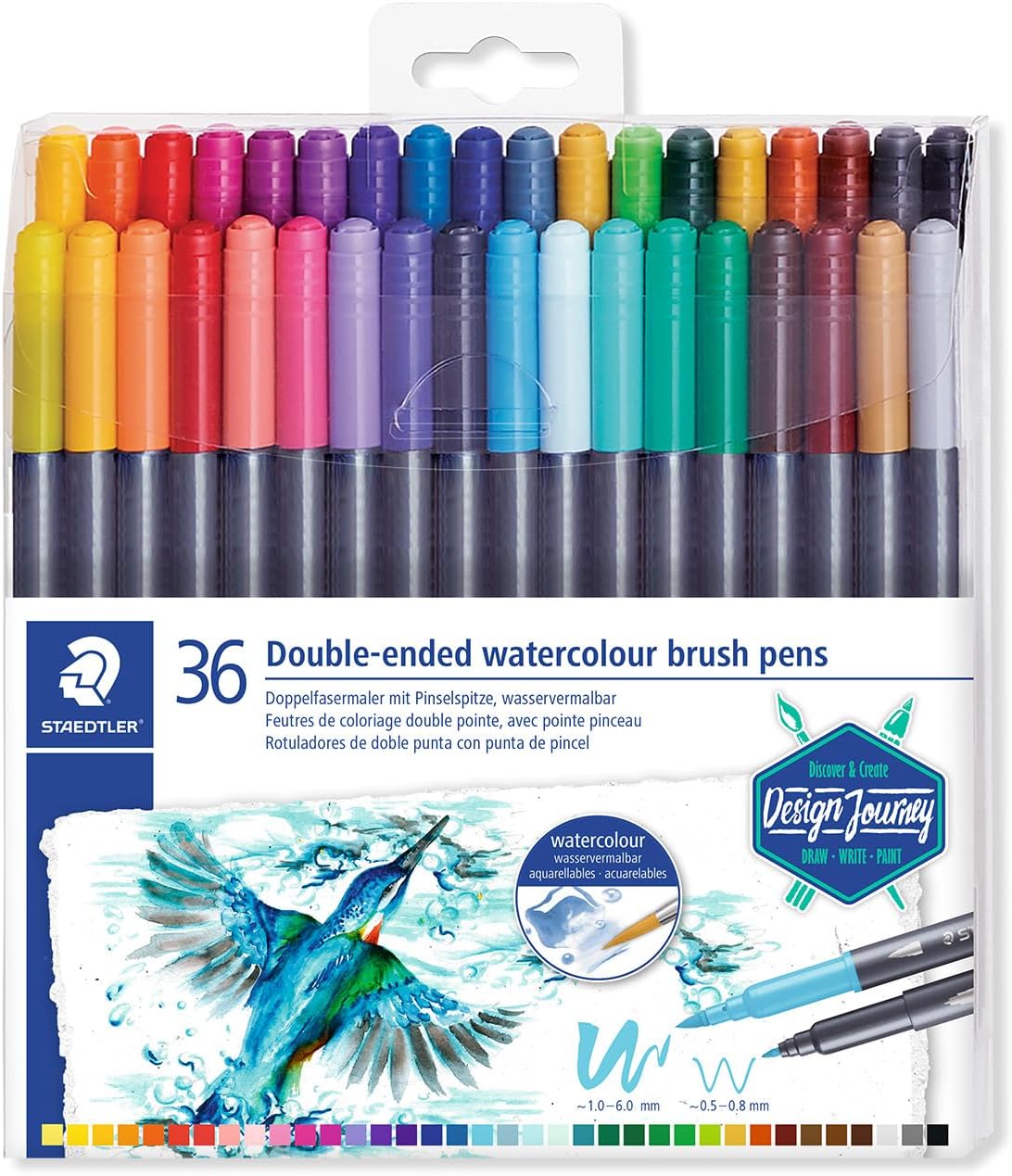 Caneta Pincel para Aquarela de Ponta Dupla 1