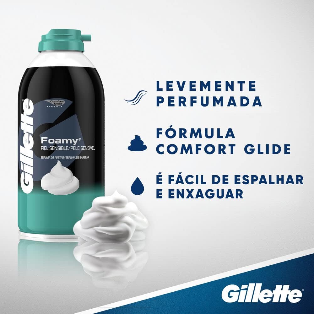 Espuma de Barbear Gillette Foamy Sensitive 4