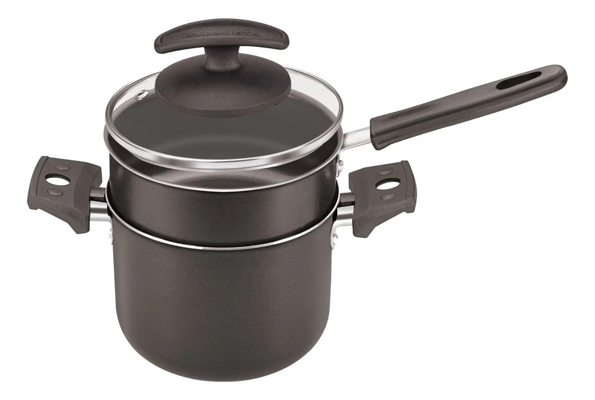 Cuscuzeiro 12 com Tampa de Vidro Black 1