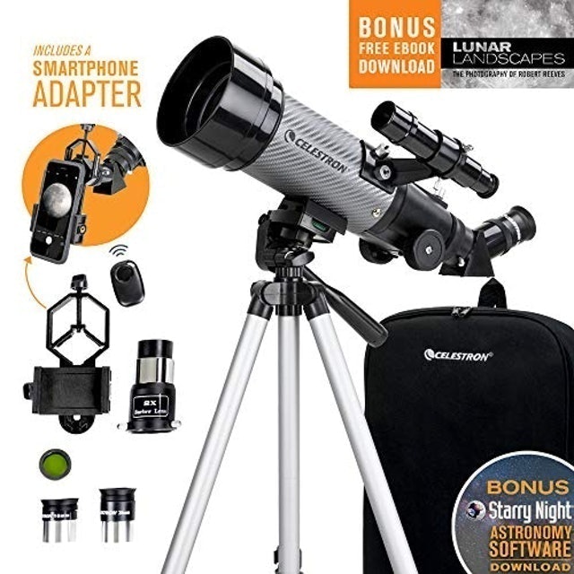 Luneta Celestron Travel Scope 60DX Mochila Adapt Celular 2