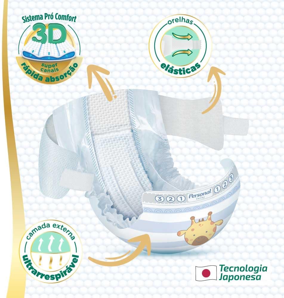 Fralda Personal Baby Premium Protection RN até P 2