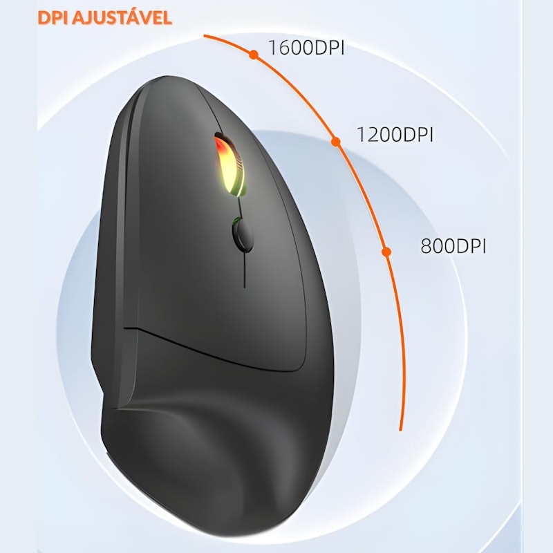 Mouse Vertical sem Fio (Wireless e Bluetooth) 3
